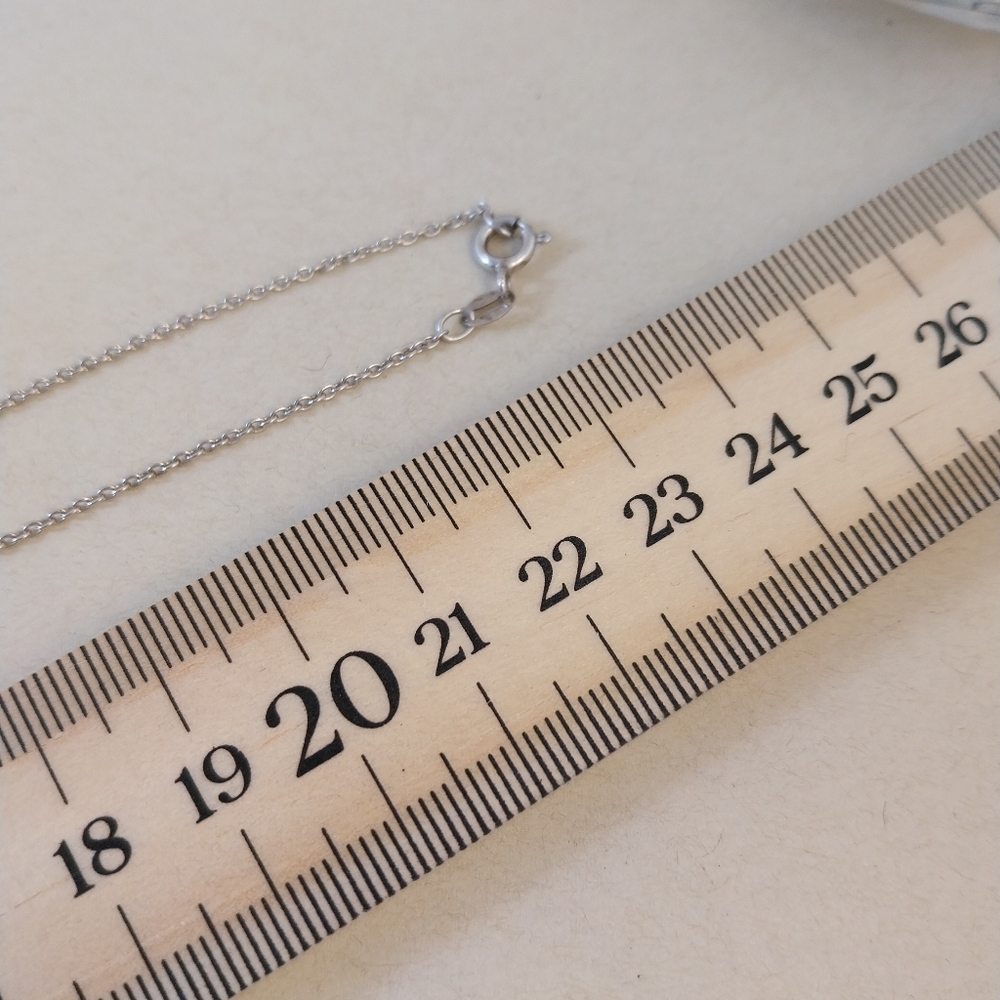 Blue&White Pendant Sterling Silver Necklace - Picture 10 of 15